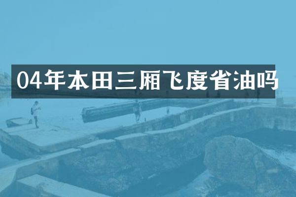 04年本田三厢飞度省油吗