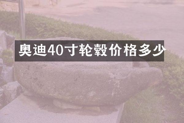 奥迪40寸轮毂价格多少