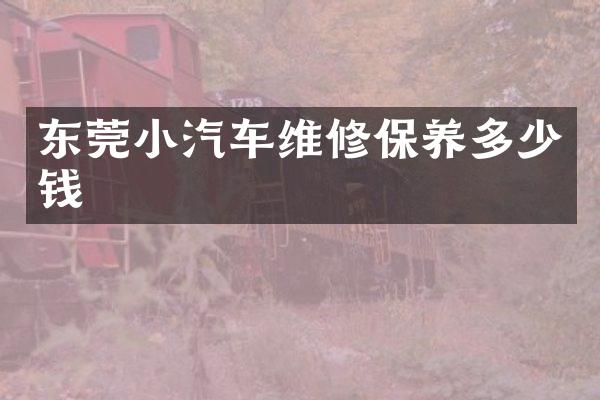 东莞小汽车维修保养多少钱