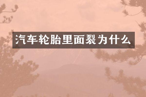 汽车轮胎里面裂为什么