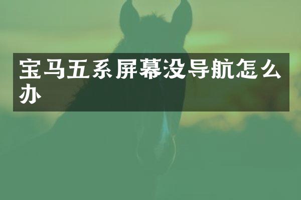 宝马五系屏幕没导航怎么办