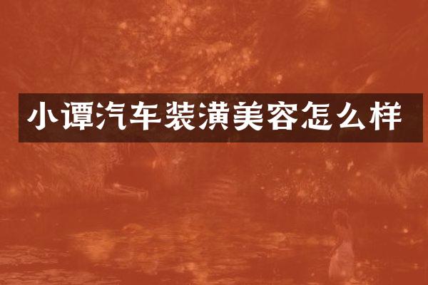 小谭汽车装潢美容怎么样
