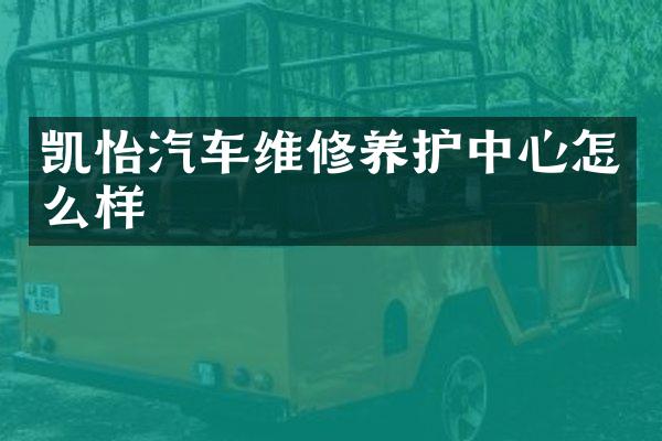 凯怡汽车维修养护中心怎么样