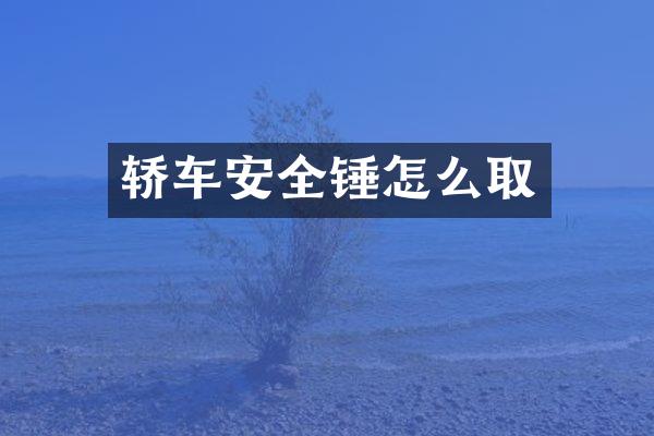 轿车安全锤怎么取