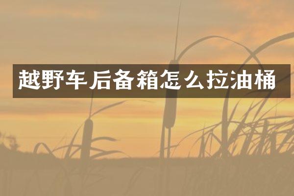 越野车后备箱怎么拉油桶
