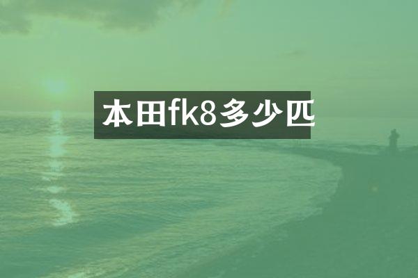 本田fk8多少匹
