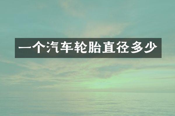 一个汽车轮胎直径多少