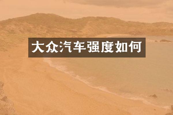 大众汽车强度如何