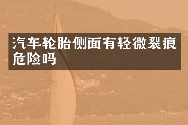 汽车轮胎侧面有轻微裂痕危险吗