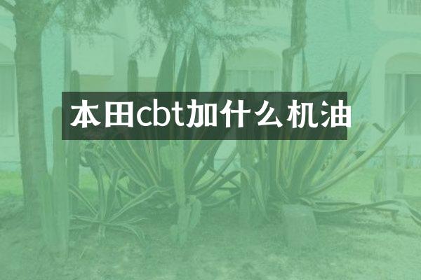 本田cbt加什么机油