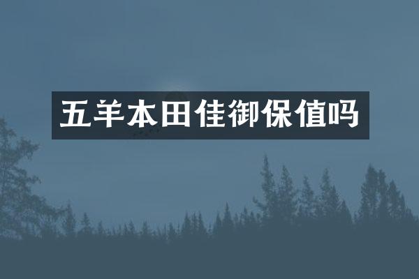 五羊本田佳御保值吗