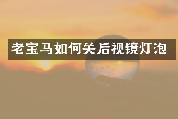 老宝马如何关后视镜灯泡