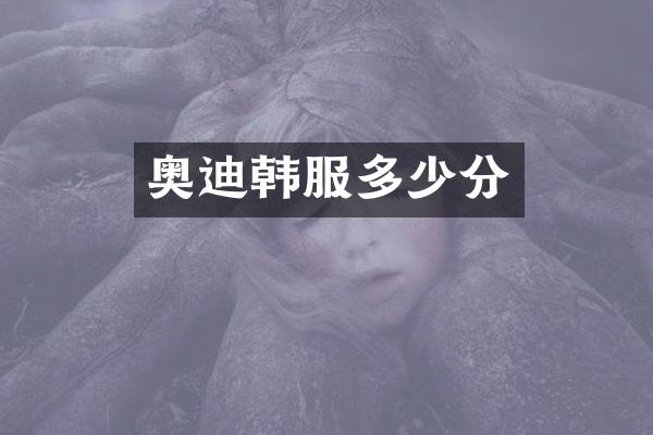 奥迪韩服多少分