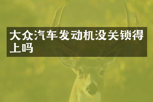 大众汽车发动机没关锁得上吗