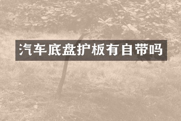 汽车底盘护板有自带吗