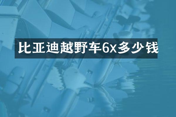 比亚迪越野车6x多少钱