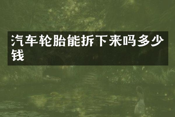 汽车轮胎能拆下来吗多少钱