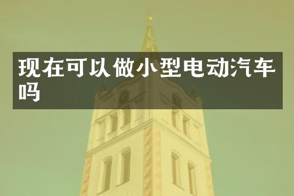 现在可以做小型电动汽车吗