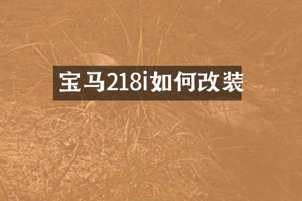 宝马218i如何改装