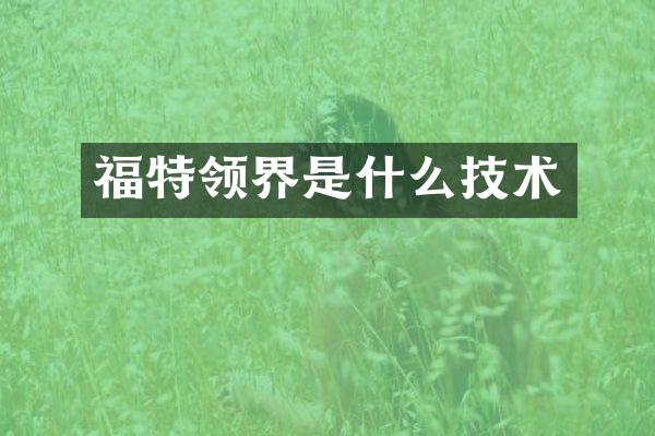 福特领界是什么技术