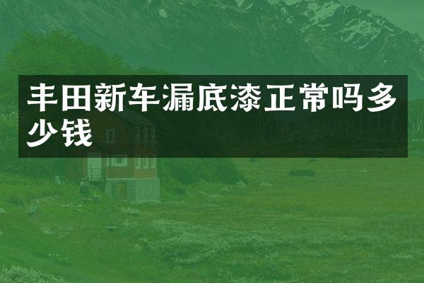 丰田新车漏底漆正常吗多少钱