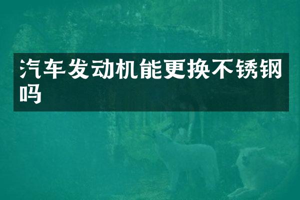 汽车发动机能更换不锈钢吗