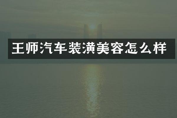 王师汽车装潢美容怎么样