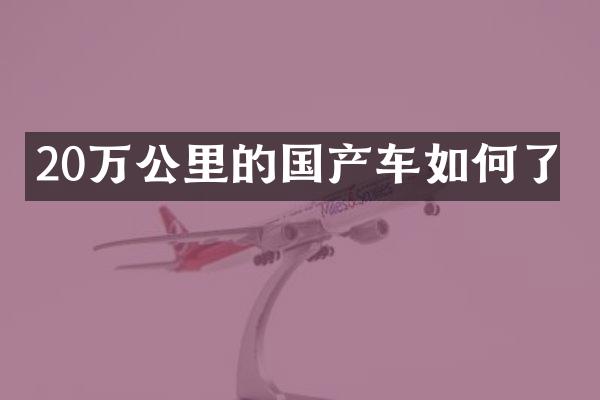 20万公里的国产车如何了