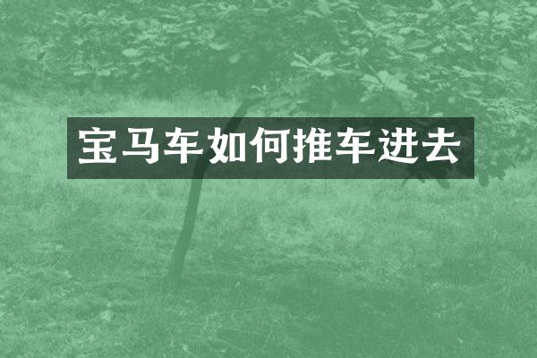 宝马车如何推车进去