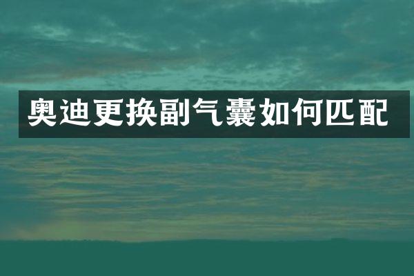 奥迪更换副气囊如何匹配