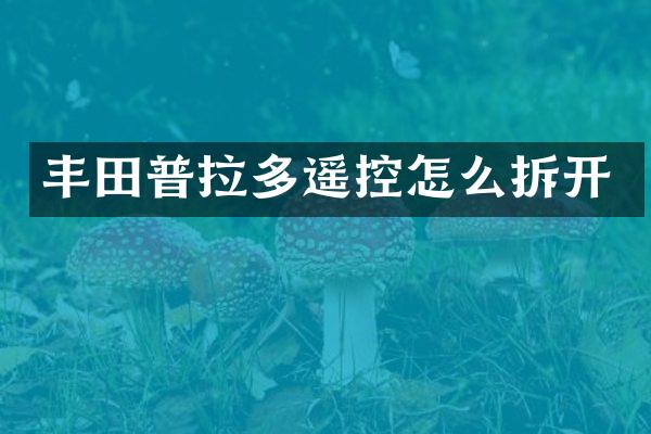 丰田普拉多遥控怎么拆开
