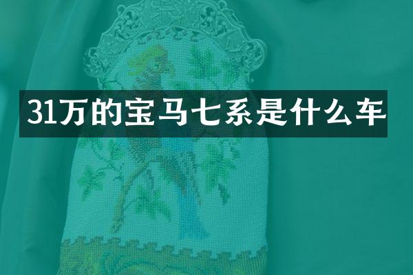 31万的宝马七系是什么车