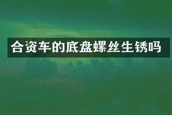 合资车的底盘螺丝生锈吗