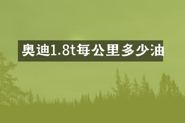 奥迪1.8t每公里多少油