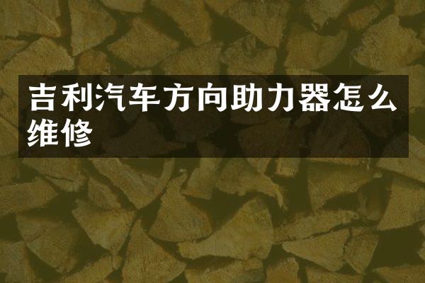 吉利汽车方向助力器怎么维修