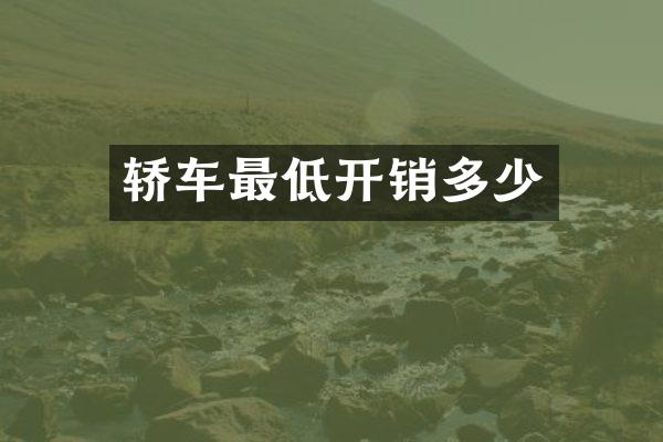 轿车最低开销多少