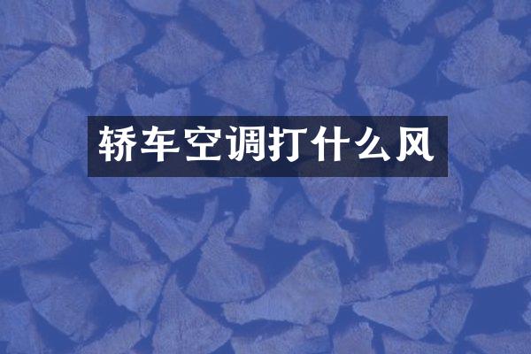 轿车空调打什么风