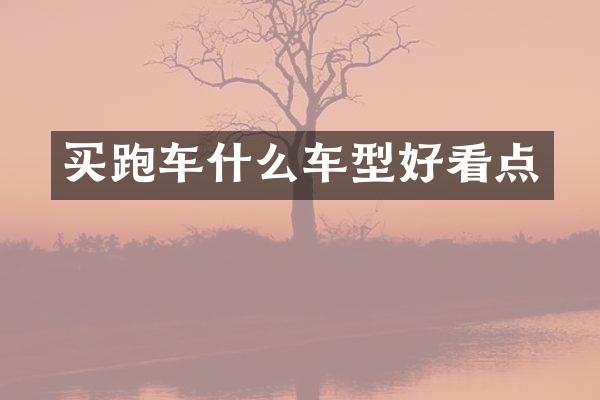 买跑车什么车型好看点