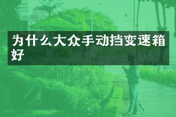 为什么大众手动挡变速箱好