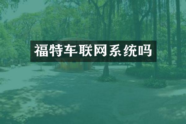 福特车联网系统吗
