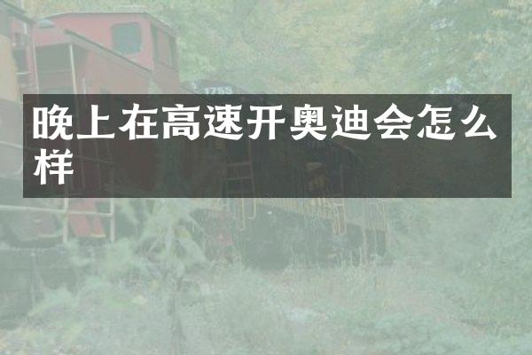 晚上在高速开奥迪会怎么样