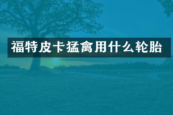 福特皮卡猛禽用什么轮胎