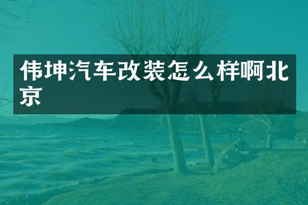 伟坤汽车改装怎么样啊北京