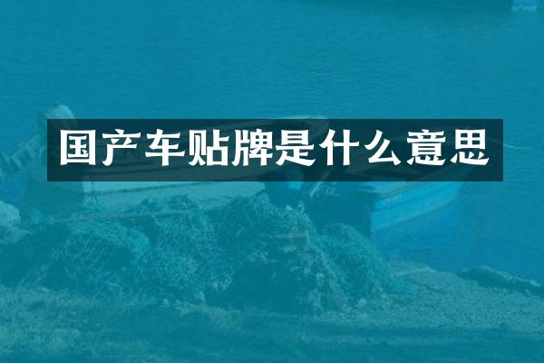 国产车贴牌是什么意思