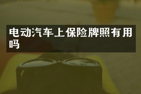 电动汽车上保险牌照有用吗
