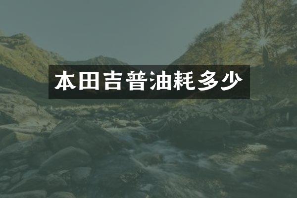 本田吉普油耗多少