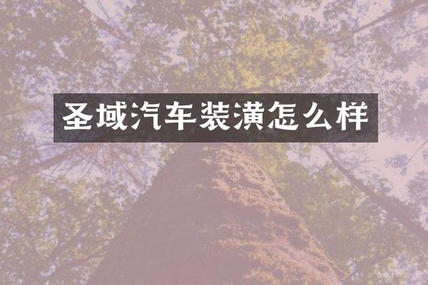 圣域汽车装潢怎么样