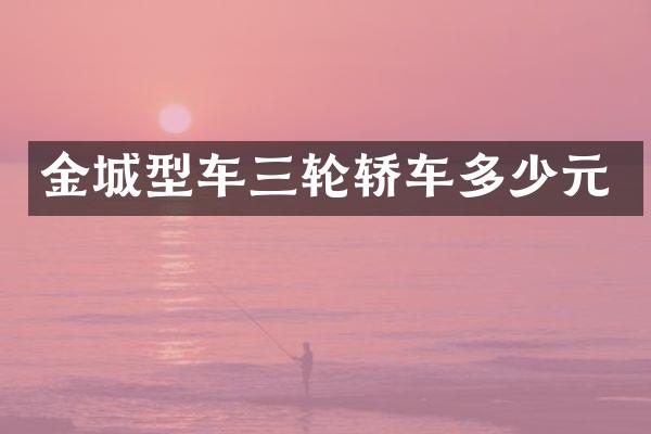 金城型车三轮轿车多少元