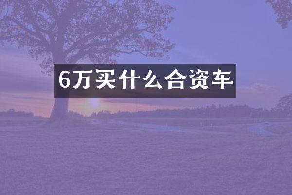 6万合资车