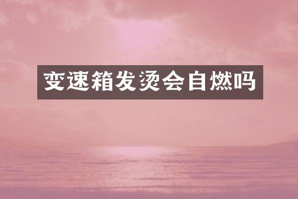 变速箱发烫会自燃吗